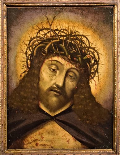 "Ecce Homo" oil on copper  XVI th century